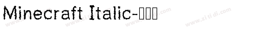 Minecraft Italic字体转换
